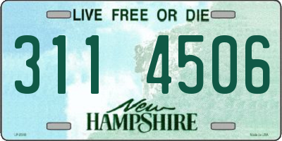 NH license plate 3114506
