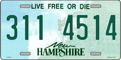 NH license plate 3114514