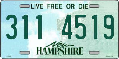 NH license plate 3114519