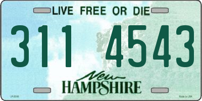 NH license plate 3114543