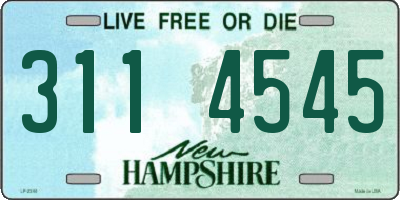 NH license plate 3114545