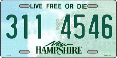 NH license plate 3114546