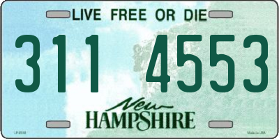 NH license plate 3114553