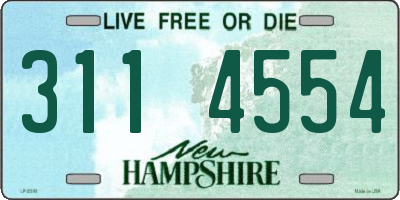 NH license plate 3114554