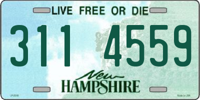 NH license plate 3114559