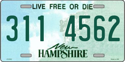 NH license plate 3114562