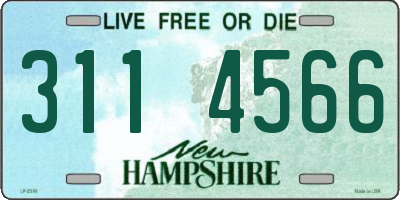 NH license plate 3114566