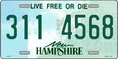 NH license plate 3114568