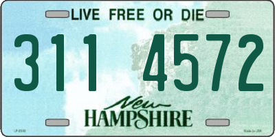 NH license plate 3114572