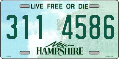 NH license plate 3114586