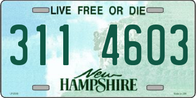 NH license plate 3114603