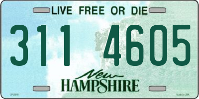 NH license plate 3114605
