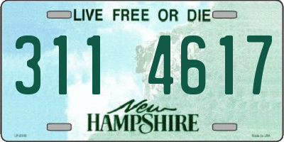 NH license plate 3114617