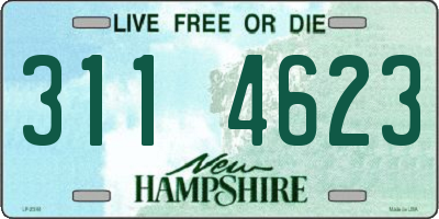 NH license plate 3114623