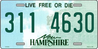 NH license plate 3114630