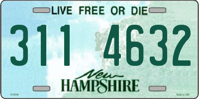 NH license plate 3114632