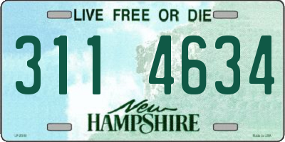 NH license plate 3114634