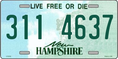 NH license plate 3114637