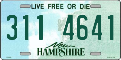 NH license plate 3114641