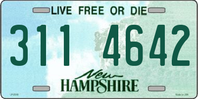 NH license plate 3114642
