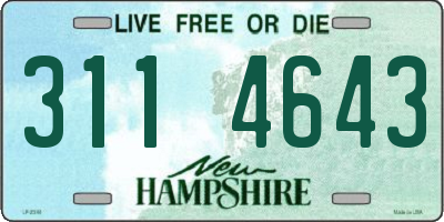 NH license plate 3114643