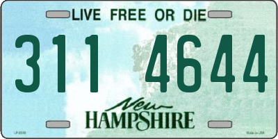 NH license plate 3114644
