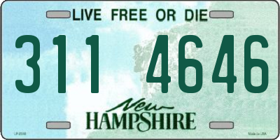 NH license plate 3114646