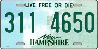 NH license plate 3114650