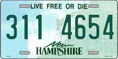 NH license plate 3114654