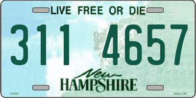NH license plate 3114657