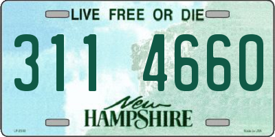 NH license plate 3114660
