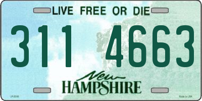 NH license plate 3114663