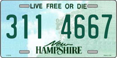 NH license plate 3114667