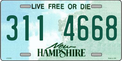 NH license plate 3114668