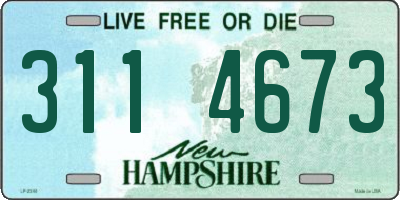NH license plate 3114673