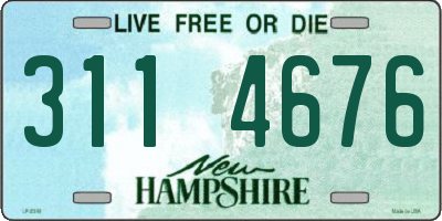 NH license plate 3114676