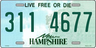 NH license plate 3114677