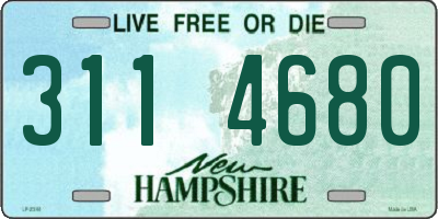 NH license plate 3114680