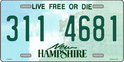 NH license plate 3114681