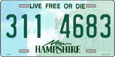NH license plate 3114683