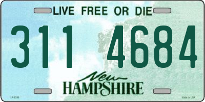 NH license plate 3114684