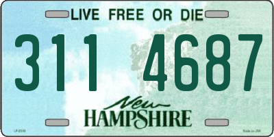 NH license plate 3114687