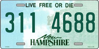 NH license plate 3114688