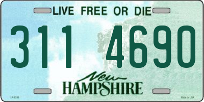 NH license plate 3114690