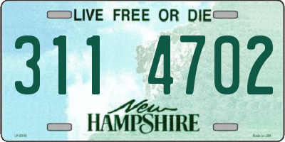 NH license plate 3114702