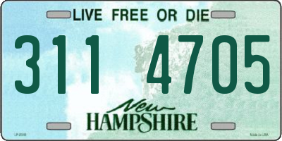 NH license plate 3114705