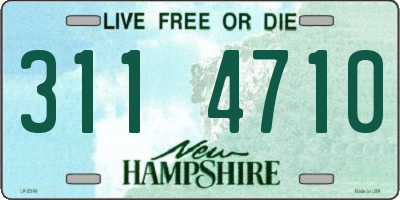 NH license plate 3114710