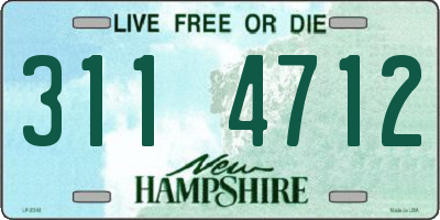 NH license plate 3114712