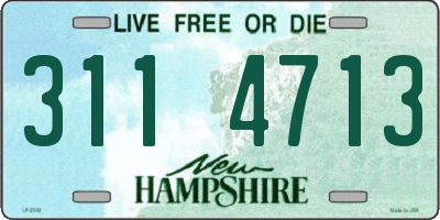 NH license plate 3114713