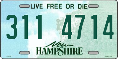 NH license plate 3114714